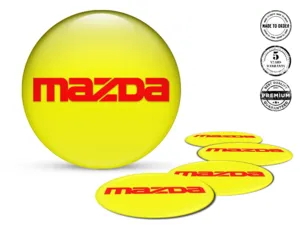 Mazda Gewölbte Emblem Ausgabe Stilvolle Radplaketten